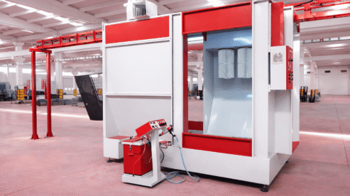 İkiz Üstten Paletli Toz Boya Kabinleri Görseli